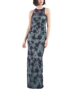JS Collections Women's Blue Embroidered-Mesh Sequined Gown Dress - 16 - Blue - Picture 1 of 4
