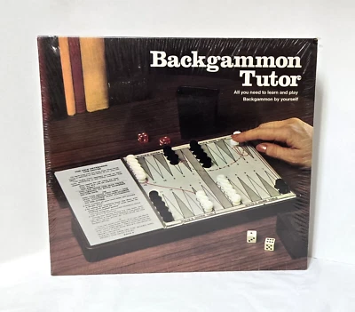 Vtg BACKGAMMON TUTOR 1974 Board Game ES Lowe Milton Bradley FACTORY-SEALED NEW - Image 1 of 4