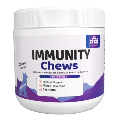 AONAI Immune Support Chews For Dogs -Itching Skin Relief- Allergy Relief -Gut Health