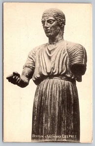Cartolina Arte Grecia Statua Auriga Bronzo 25D - Foto 1 di 2