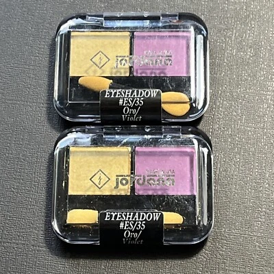 2 sombras de ojos Jordana Duo con aplicador #ES35 oro/violeta (0,078 oz) Foto 1 de 4