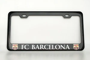 FC BARCELONA License Plate Frame Custom Made of Black Powder Coated Metal - Picture 1 of 2