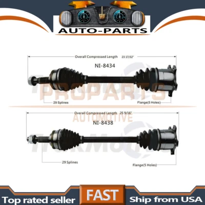 Pair TrakMotive Rear Left + Right CV Axle Shaft For Infiniti J30 1993-1994 - Изображение 1 из 3