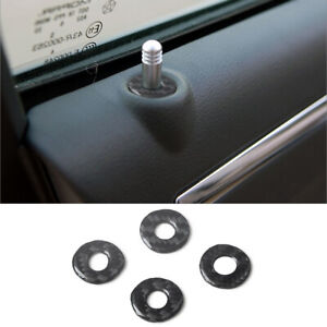 4Pcs For Chrysler 300 2005-2007 Carbon Fiber Interior Door Lock Pins Cover Trim