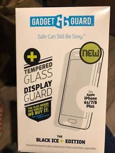 New iPhone 6s/7/8 Plus Tempered Glass Screen Protector (GG Black Ice+ EDITION) - Picture 1 of 2