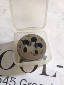 3/8"-40 X 1" HIGH SPEED STEEL ROUND ADJUSTABLE DIE - Picture 1 of 1