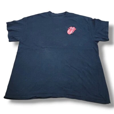 The Rolling Stones Shirt Size XL Embroidered Rolling Stones Logo Patch Band Tee  - Image 1 of 4