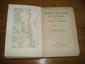 County and Town in England By Grant Allen.SIGNED,PRESENTATION COPY, 1ST EDITION  - Imagen 1 de 7
