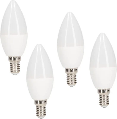 4 x Meridian 5.5W SES DIMMABLE Opal Candle Lamp Bulbs 40W 470Lm Warm White 3000k - Image 1 of 4