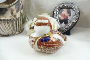 Vintage Royal Crown Derby Imari English Duckling Paperweight Gold Button 2002 - Picture 1 of 10