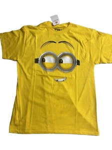 DESPICABLE ME MINION T-SHIRT YOUTH Large YELLOW BIG FACE - Picture 1 of 4