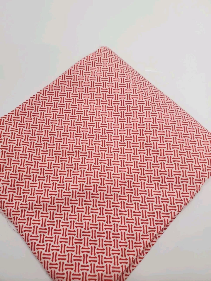 Bonnie & Camille Miss Kate Moda Red Hashtags Plaid Retro Sew Quilt FAT QUARTER  - Image 1 of 1