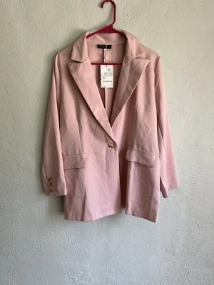 Blazer Simple Flaver Mujer Barbie Rosa Botón-Puño, Talla XXL Foto 1 de 4