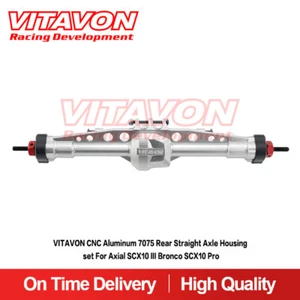 Vitavon  CNC Alu7075 Rear Straight Axle Housing For  SCX10 Ill Bronco SCX10 Pro - Picture 1 of 17