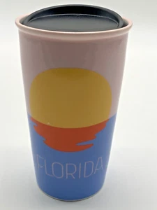 Starbucks Florida Sunset & Pelican Ceramic Traveler Tumbler with Lid 12oz - Picture 1 of 7