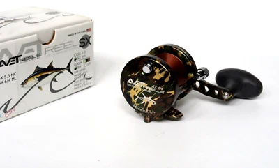 Avet SX6/4 Two-Speed Lever Drag Reel SX6/4 - Right Handed - GREEN CAMO - New - Image 1 of 4