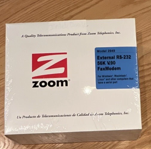 ZOOM/FAX MODEM MODEL 2949 56K  V.90 NEW  - Image 1 of 1