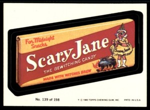 1980 Topps Wacky Packages Reprints Scary Jane #139