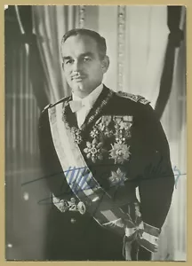 Rainiero III Príncipe de Mónaco (1923-2005) - Rara foto auténtica firmada - Certificado de autenticidad - Imagen 1 de 1