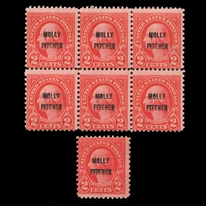 GoodChoice: US # 646 (x5) MOLLY PITCHER OPT BL6 Block & Single MNH F/VF CV$14 - Picture 1 of 2