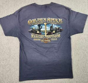 Harley-Davidson Ogden Utah Golden Spike Official Men's Large Pocket T-Shirt - Picture 1 of 12