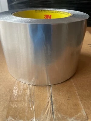 1  Roll - 3M 425 Aluminum Foil Tape 3" x 60 yards Silver 4.6 mil See Pics! - Image 1 of 4