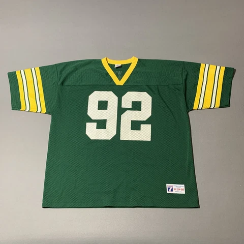 Green Bay Packers Jersey Adult XXL Green Vintage Logo 7 Reggie White #92 Cover