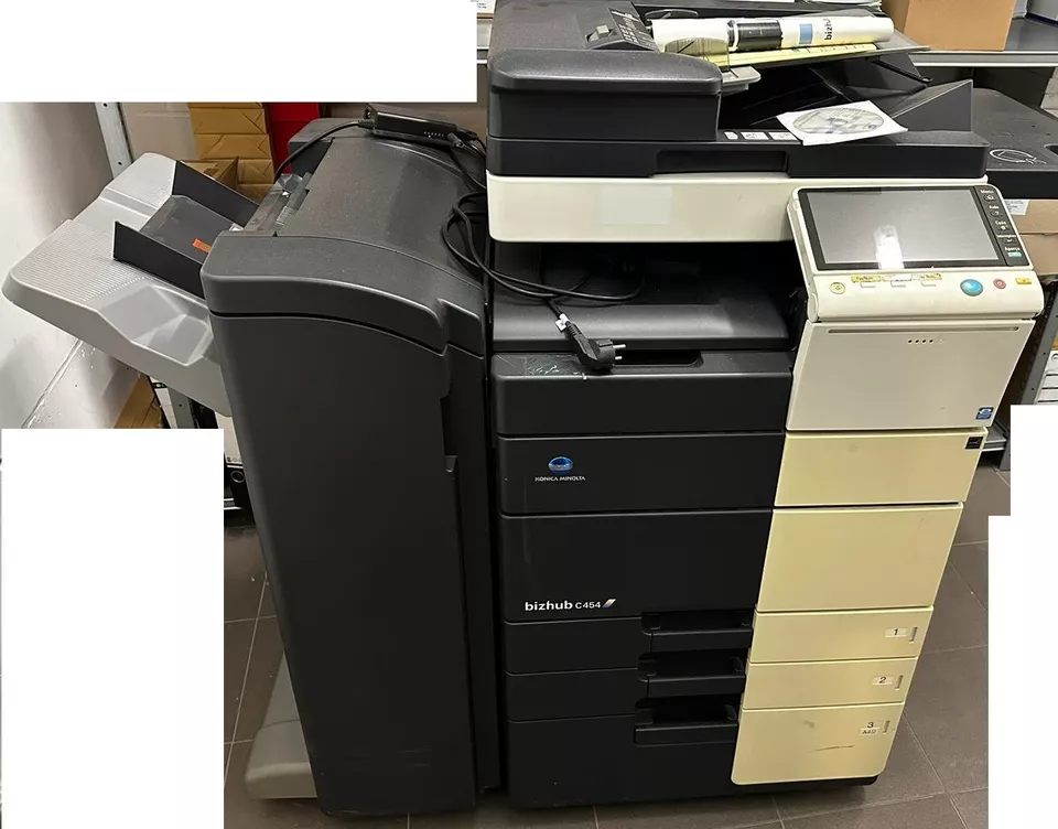 Konica Minolta bizhub C454 Color Farbe Farbkopierer DIN A3 mit staple finisher  - Bild 1 von 3