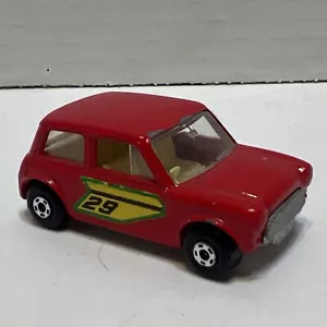 Vintage Lesney Matchbox Series No 29 Racing Mini Red Super Fast Made In England - Picture 1 of 9