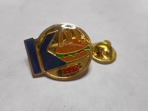 McDonald's Big K-mart 1992 Employee LAPEL HAT Pin Hamburger IPC 7/8" - Picture 1 of 7