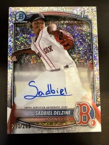 2025 Bowman Chrome Autographs Speckle Refractor Sadbiel Delzine RC Auto /299 - Picture 1 of 2