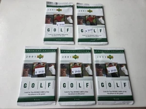2001 Golf Upper Deck 5 Card 5 Pack Factory Sealed Rookie Young Stars Tiger Tales - Picture 1 of 8