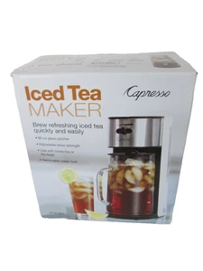 Capresso 80 oz. Ice Tea Maker with Glass Pitcher Model 624 Stainless New in Box - Picture 1 of 12