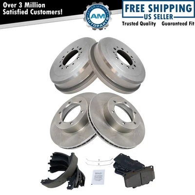 Front & Rear Brake Pad & Rotor Kit Ceramic For 92-95 Toyota 4Runner 93-98 T100 - Image 1 of 4