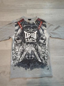 Tapout MPS Shirt Herren M grau Thermo Waffelstrick tailliert Langarm Y2K Grunge - Bild 1 von 7