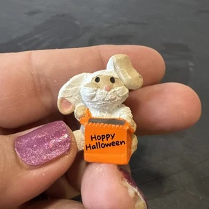 Hallmark Merry Miniature 1991 Mummy Bunny Rabbit in Mummy Costume - Picture 1 of 7
