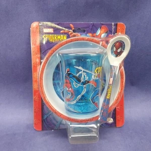 Zak Designs SPIDER-MAN 3 Piece Breakfast Set - Plate, Bowl & Tumbler NEW 2004 - Picture 1 of 6