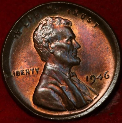 Uncirculated Broadstrike Error 1946 Philadelphia Mint Lincoln Wheat Cent - Image 1 of 2