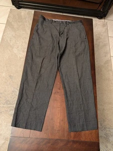 Pantalone elegante uomo Lauren Ralph Lauren vintage anni 90 34x32 lana plissettato grigio quadri - Foto 1 di 7
