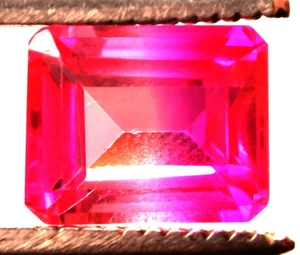 9.40 Cts. Natural Brazilian Bi-Color Tourmaline Emerald Shape Certified Gemstone - Picture 1 of 4