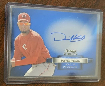 David Vidal 2012 Bowman Sterling Prospects Auto #BSAP-DV Reds - Image 1 of 2