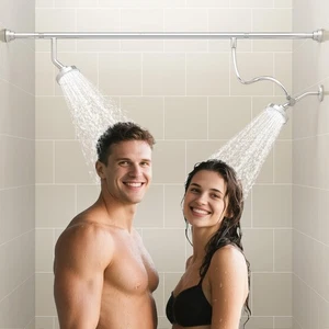 Dual Shower Head for Couples, High Pressure Double Shower Heads for Two Peopl... - Picture 1 of 7