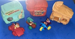 1993 MCDONALDS THE FLINTSTONES MOVIE set of 3 house&car - Picture 1 of 8