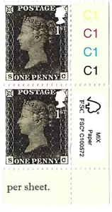 GB QEII 180th Anniversary of the Penny Black Vertical Stamp Pair U/Mint MNH - Picture 1 of 1