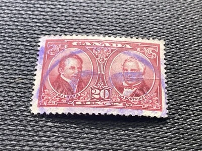 Antiguo Canadá Robert Baldwin y L.H. Sello Lafontaine Scott #148 usado Foto 1 de 2