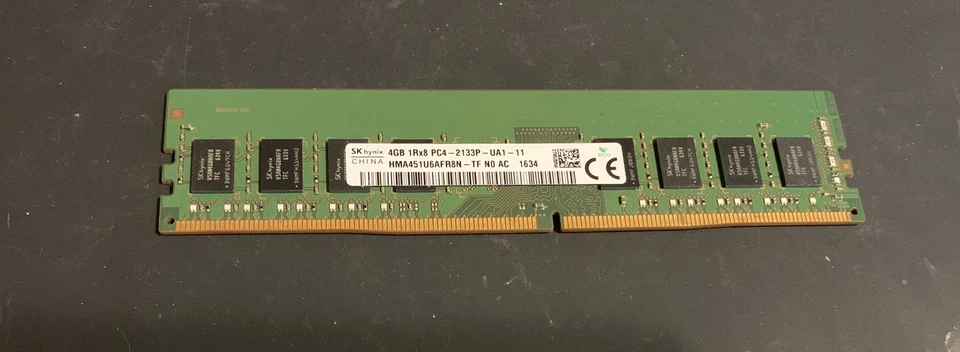 SK HYNIX 4GB 1RX8 PC4-2133P-UA1-11 HMA451U6AFR8N-TF N0 AC - Immagine 1 di 1
