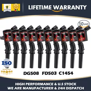 10Pcs Ignition Coils DG508 For 1997-2010 Ford F-150 Explorer Expedition V10 6.8L - Picture 1 of 12