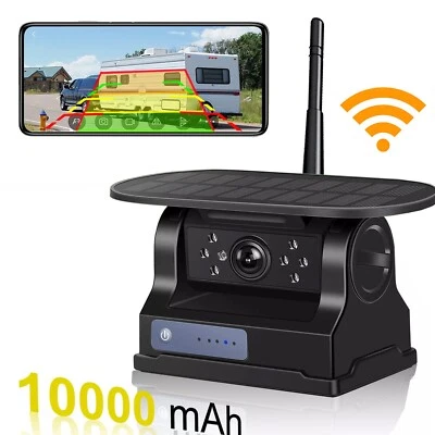 Solar Magnetic Wireless Reversing Camera 1080P BSD For Truck Bus iPhone Android - image 1 of 4