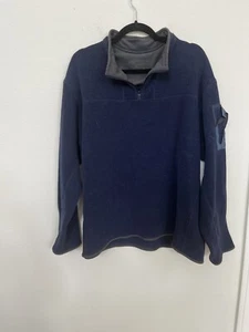 ARCTERYX  Polartec Knit Pullover Fleece Lined 1/4 Zip Blue XXL? Chest 51” Flaw - Picture 1 of 8
