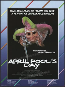 APRIL FOOL'S DAY / SLAUGHTER HIGH - Original 1985 Trade AD / Poster _ Horror - Bild 1 von 1